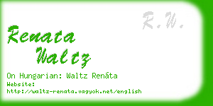 renata waltz business card